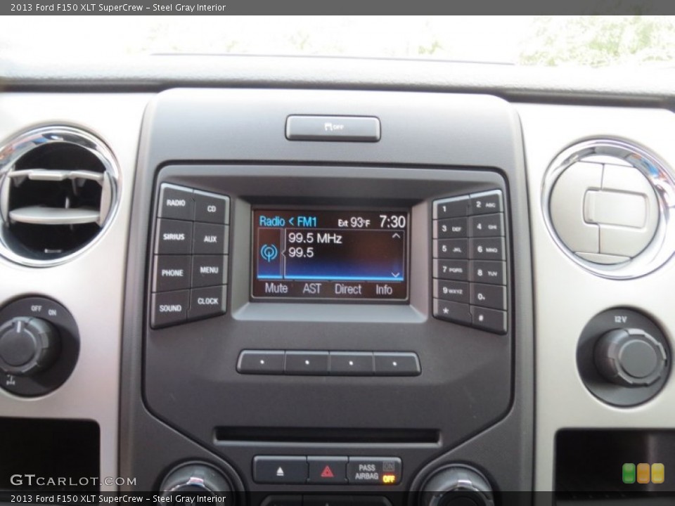 Steel Gray Interior Controls for the 2013 Ford F150 XLT SuperCrew #71265724