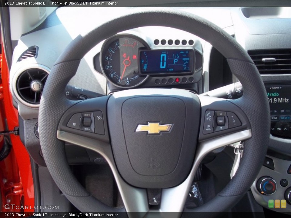 Jet Black/Dark Titanium Interior Steering Wheel for the 2013 Chevrolet Sonic LT Hatch #71269231