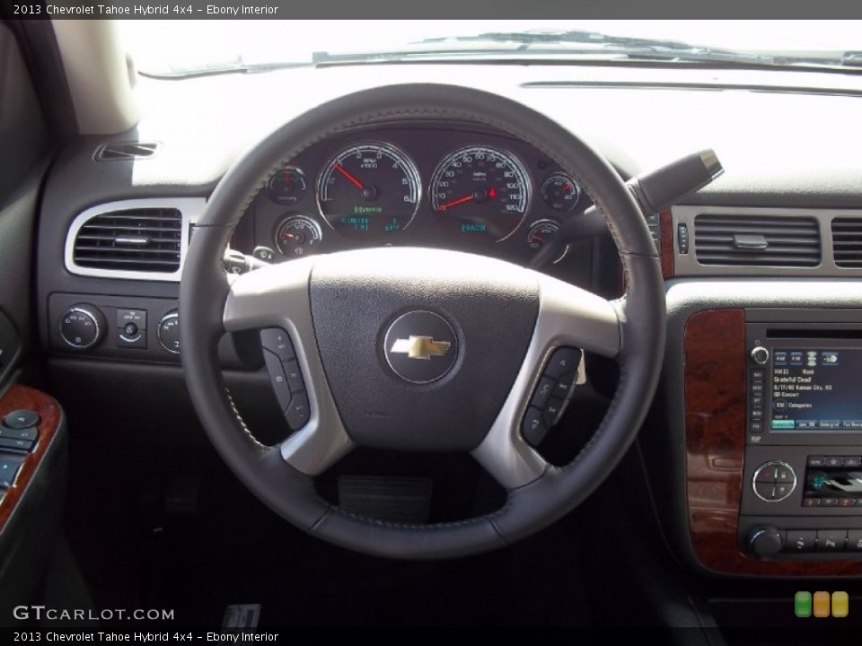 Ebony Interior Steering Wheel for the 2013 Chevrolet Tahoe Hybrid 4x4 #71270335