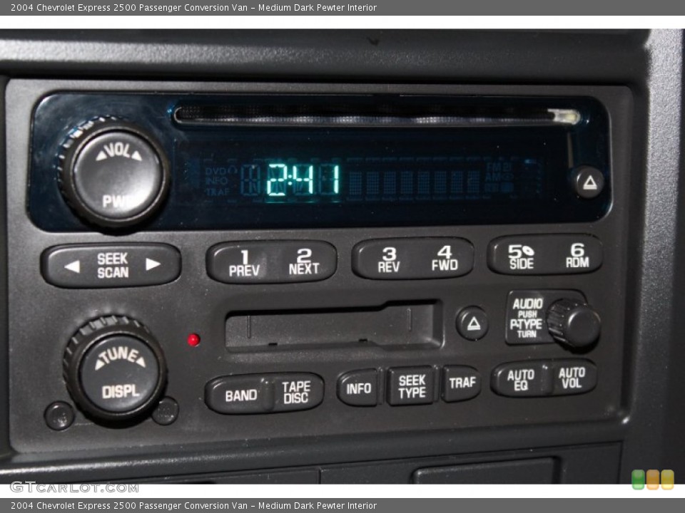 Medium Dark Pewter Interior Audio System for the 2004 Chevrolet Express 2500 Passenger Conversion Van #71272441