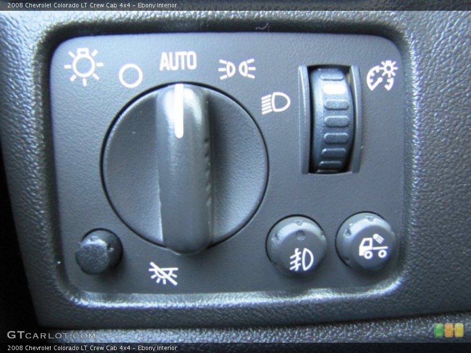 Ebony Interior Controls for the 2008 Chevrolet Colorado LT Crew Cab 4x4 #71272947