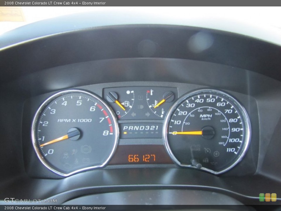 Ebony Interior Gauges for the 2008 Chevrolet Colorado LT Crew Cab 4x4 #71272950