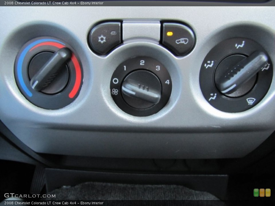 Ebony Interior Controls for the 2008 Chevrolet Colorado LT Crew Cab 4x4 #71272956