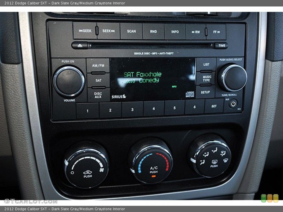 Dark Slate Gray/Medium Graystone Interior Controls for the 2012 Dodge Caliber SXT #71275791