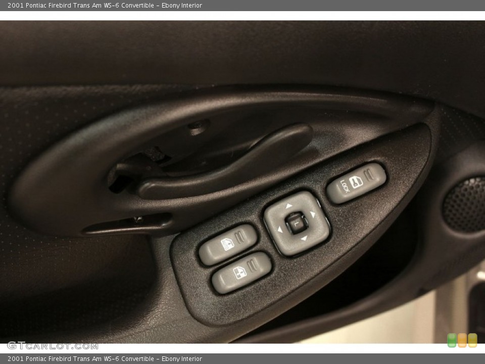 Ebony Interior Controls for the 2001 Pontiac Firebird Trans Am WS-6 Convertible #71275846