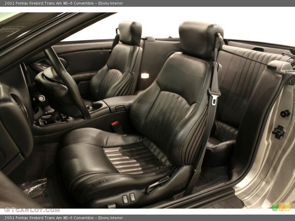 Ebony Interior Front Seat for the 2001 Pontiac Firebird Trans Am WS-6 Convertible #71275879