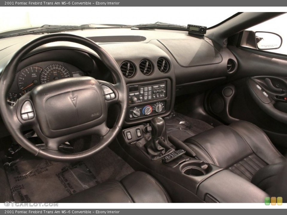 Ebony Interior Photo for the 2001 Pontiac Firebird Trans Am WS-6 Convertible #71275887