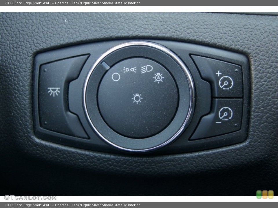 Charcoal Black/Liquid Silver Smoke Metallic Interior Controls for the 2013 Ford Edge Sport AWD #71275924