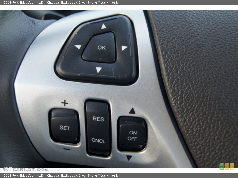 Charcoal Black/Liquid Silver Smoke Metallic Interior Controls for the 2013 Ford Edge Sport AWD #71275942