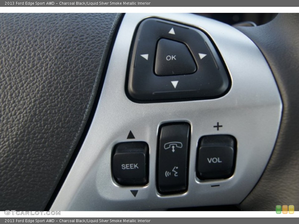 Charcoal Black/Liquid Silver Smoke Metallic Interior Controls for the 2013 Ford Edge Sport AWD #71275951