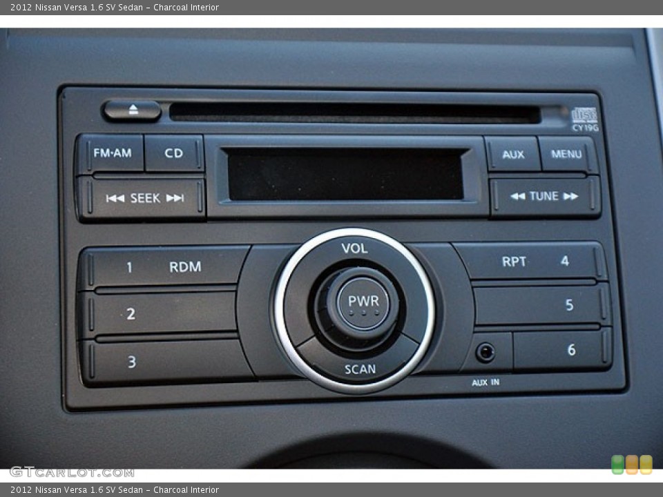 Charcoal Interior Audio System for the 2012 Nissan Versa 1.6 SV Sedan #71275963
