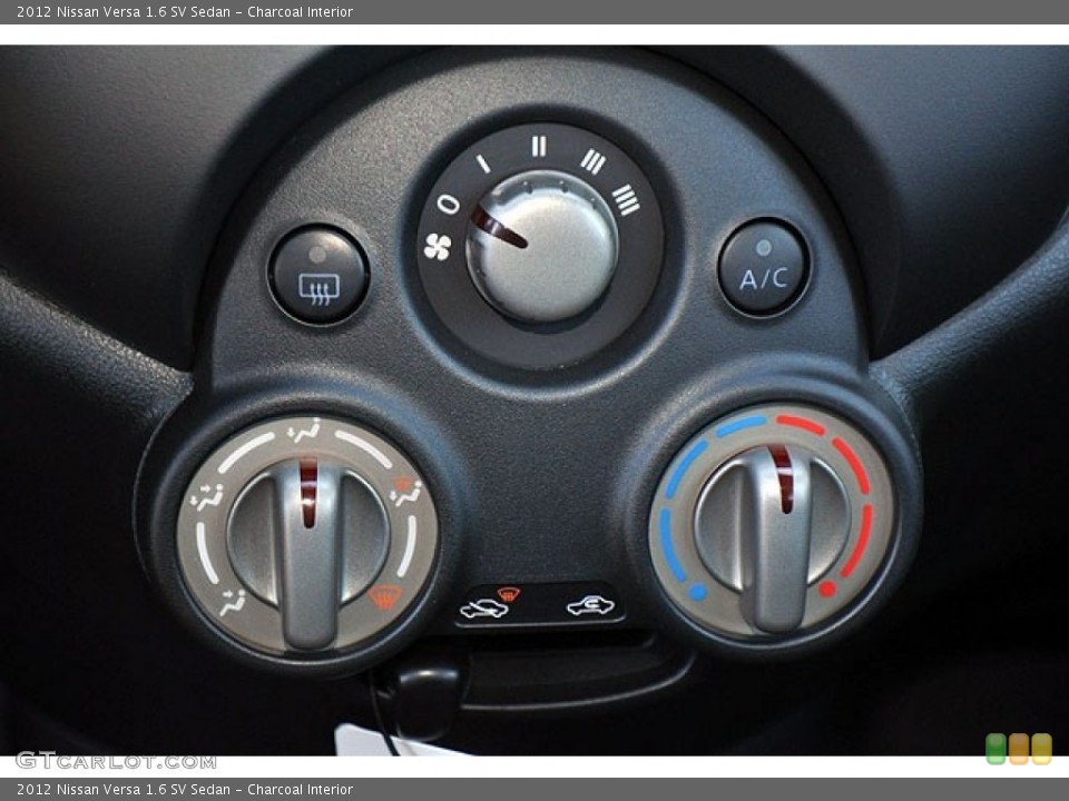 Charcoal Interior Controls for the 2012 Nissan Versa 1.6 SV Sedan #71275972