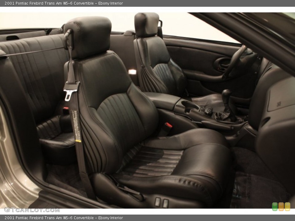 Ebony Interior Front Seat for the 2001 Pontiac Firebird Trans Am WS-6 Convertible #71276002