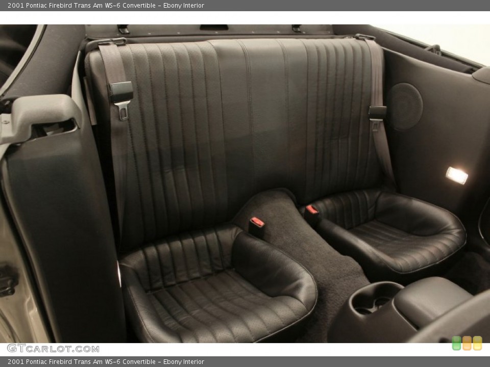 Ebony Interior Rear Seat for the 2001 Pontiac Firebird Trans Am WS-6 Convertible #71276014