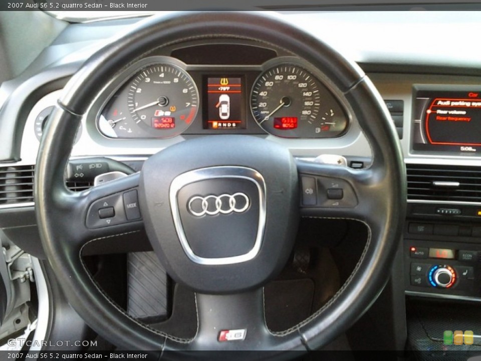 Black Interior Steering Wheel for the 2007 Audi S6 5.2 quattro Sedan #71276530