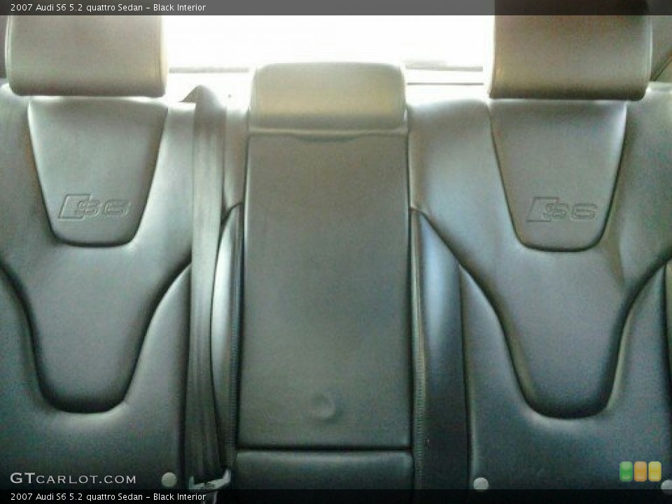 Black Interior Rear Seat for the 2007 Audi S6 5.2 quattro Sedan #71276578