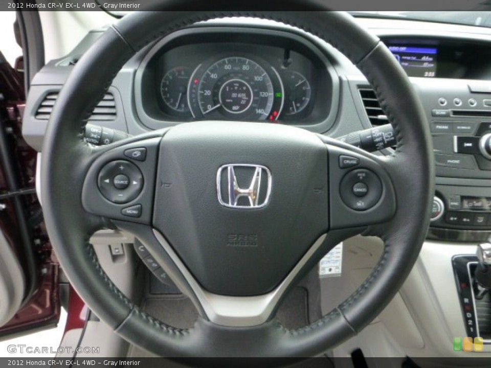 Gray Interior Steering Wheel for the 2012 Honda CR-V EX-L 4WD #71276668