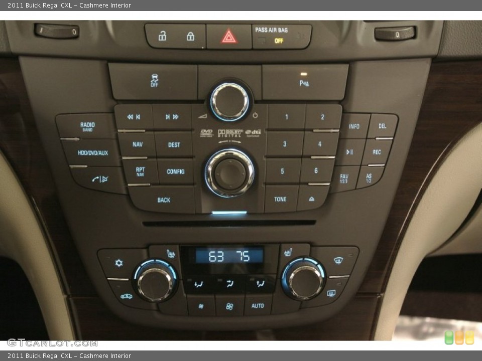 Cashmere Interior Controls for the 2011 Buick Regal CXL #71277007