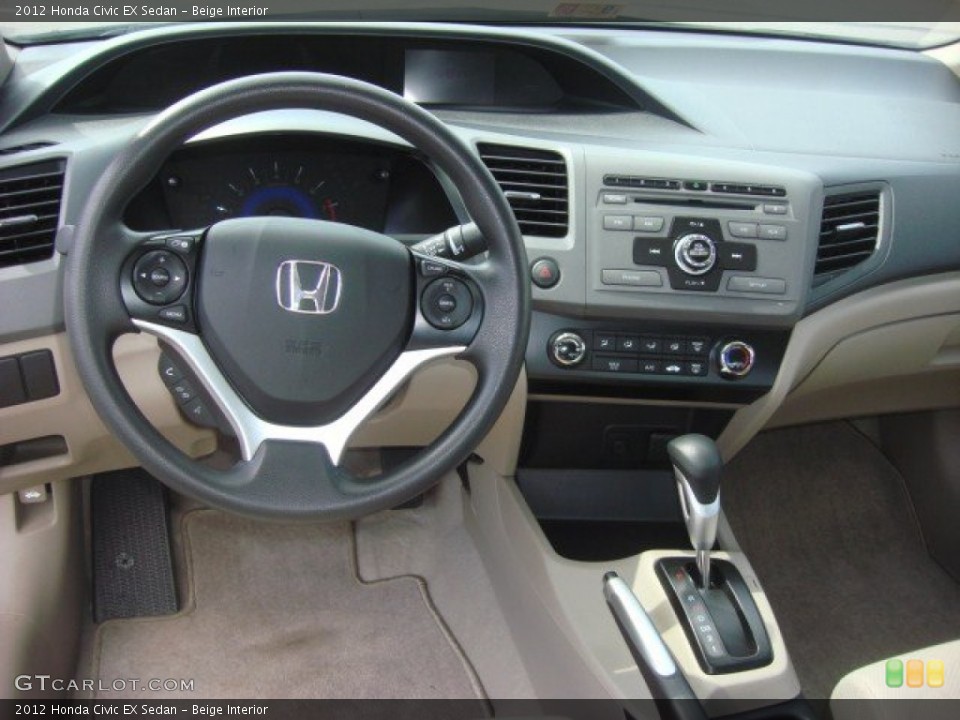 Beige Interior Dashboard for the 2012 Honda Civic EX Sedan #71278363