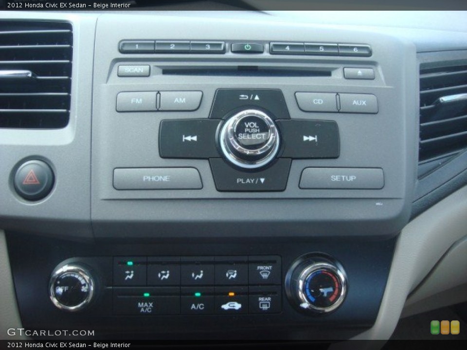 Beige Interior Controls for the 2012 Honda Civic EX Sedan #71278384