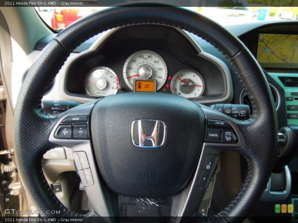 Gray Interior Steering Wheel for the 2011 Honda Pilot EX-L 4WD #71278501