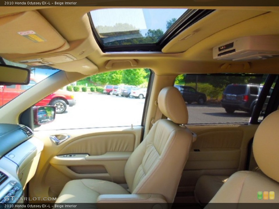 Beige Interior Sunroof for the 2010 Honda Odyssey EX-L #71278723