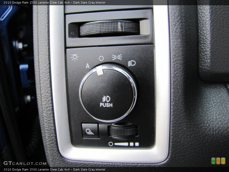 Dark Slate Gray Interior Controls for the 2010 Dodge Ram 1500 Laramie Crew Cab 4x4 #71280037
