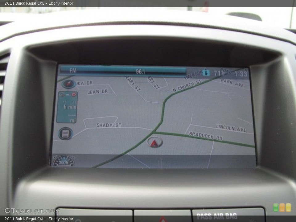 Ebony Interior Navigation for the 2011 Buick Regal CXL #71282458
