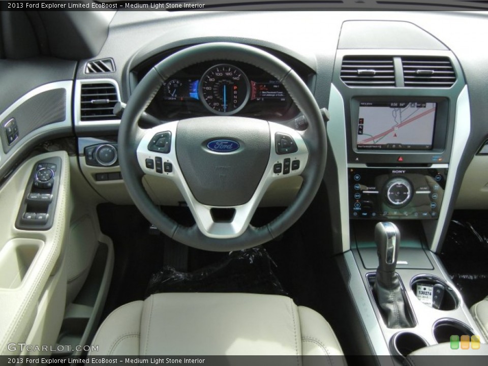 Medium Light Stone Interior Dashboard for the 2013 Ford Explorer Limited EcoBoost #71282779