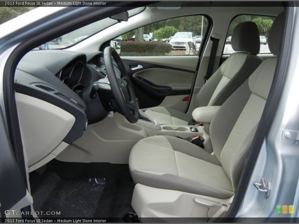 Medium Light Stone Interior Front Seat for the 2013 Ford Focus SE Sedan #71282983
