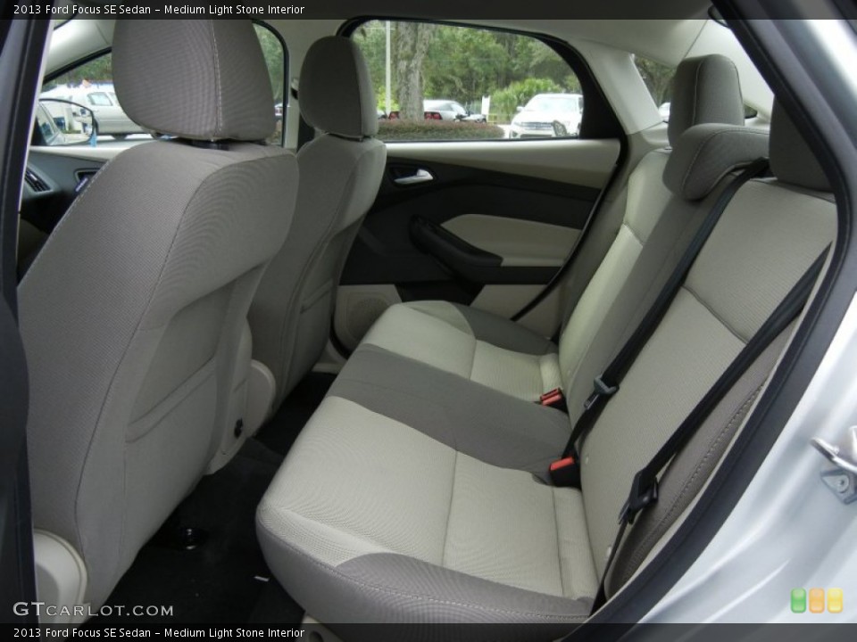 Medium Light Stone Interior Rear Seat for the 2013 Ford Focus SE Sedan #71282992