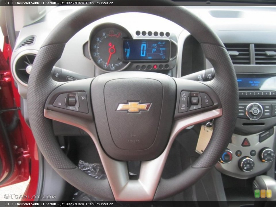 Jet Black/Dark Titanium Interior Steering Wheel for the 2013 Chevrolet Sonic LT Sedan #71284306