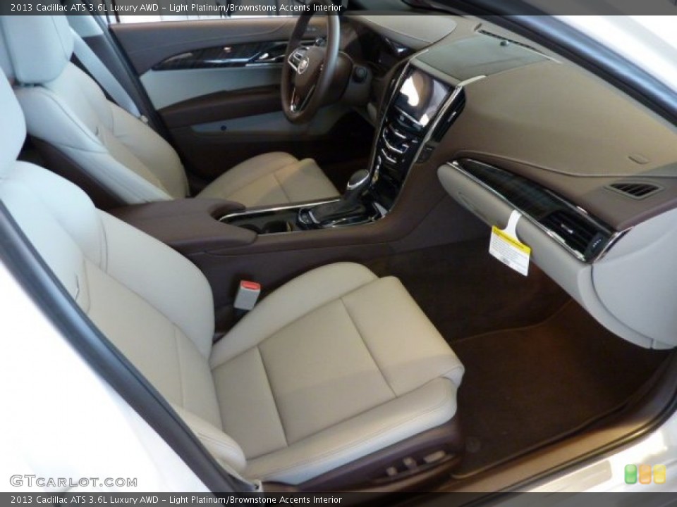 Light Platinum/Brownstone Accents Interior Photo for the 2013 Cadillac ATS 3.6L Luxury AWD #71284756