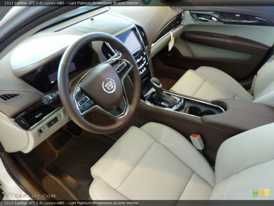 Light Platinum/Brownstone Accents Interior Prime Interior for the 2013 Cadillac ATS 3.6L Luxury AWD #71284810