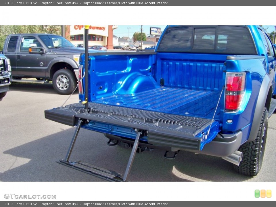 Raptor Black Leather/Cloth with Blue Accent Interior Trunk for the 2012 Ford F150 SVT Raptor SuperCrew 4x4 #71285125