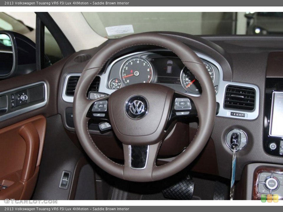 Saddle Brown Interior Steering Wheel for the 2013 Volkswagen Touareg VR6 FSI Lux 4XMotion #71285569