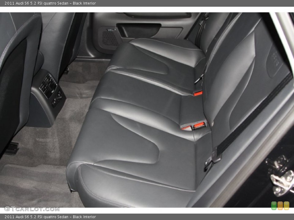 Black Interior Rear Seat for the 2011 Audi S6 5.2 FSI quattro Sedan #71287915