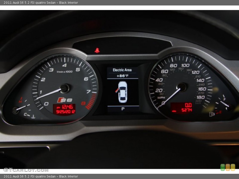 Black Interior Gauges for the 2011 Audi S6 5.2 FSI quattro Sedan #71287939