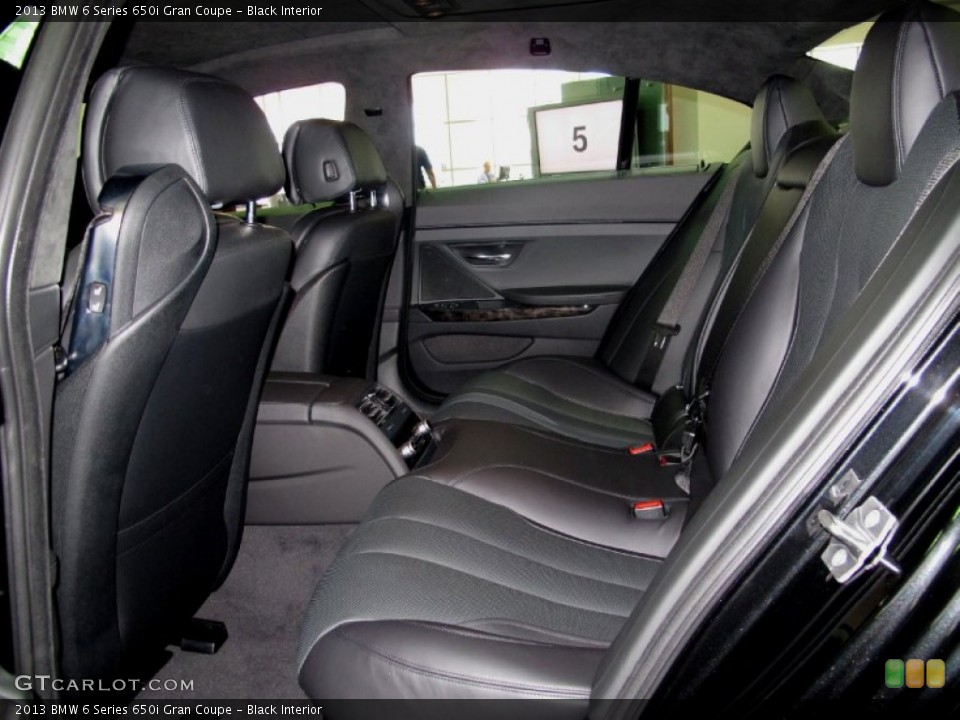 Black Interior Rear Seat for the 2013 BMW 6 Series 650i Gran Coupe #71288188