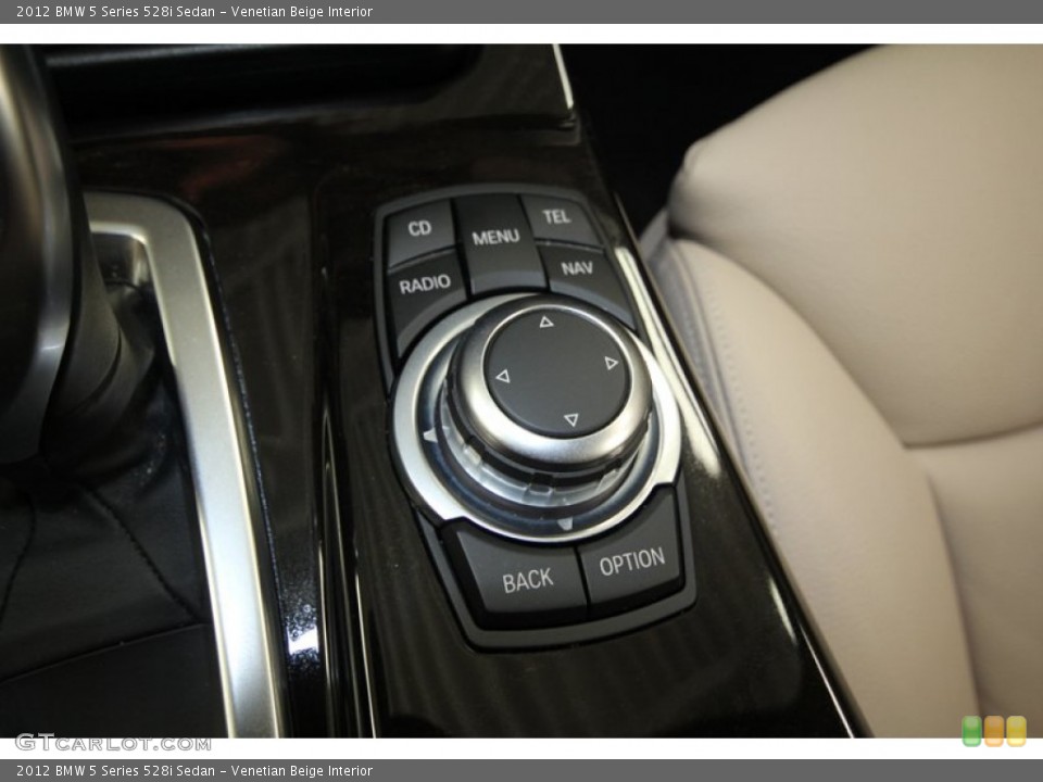 Venetian Beige Interior Controls for the 2012 BMW 5 Series 528i Sedan #71291575