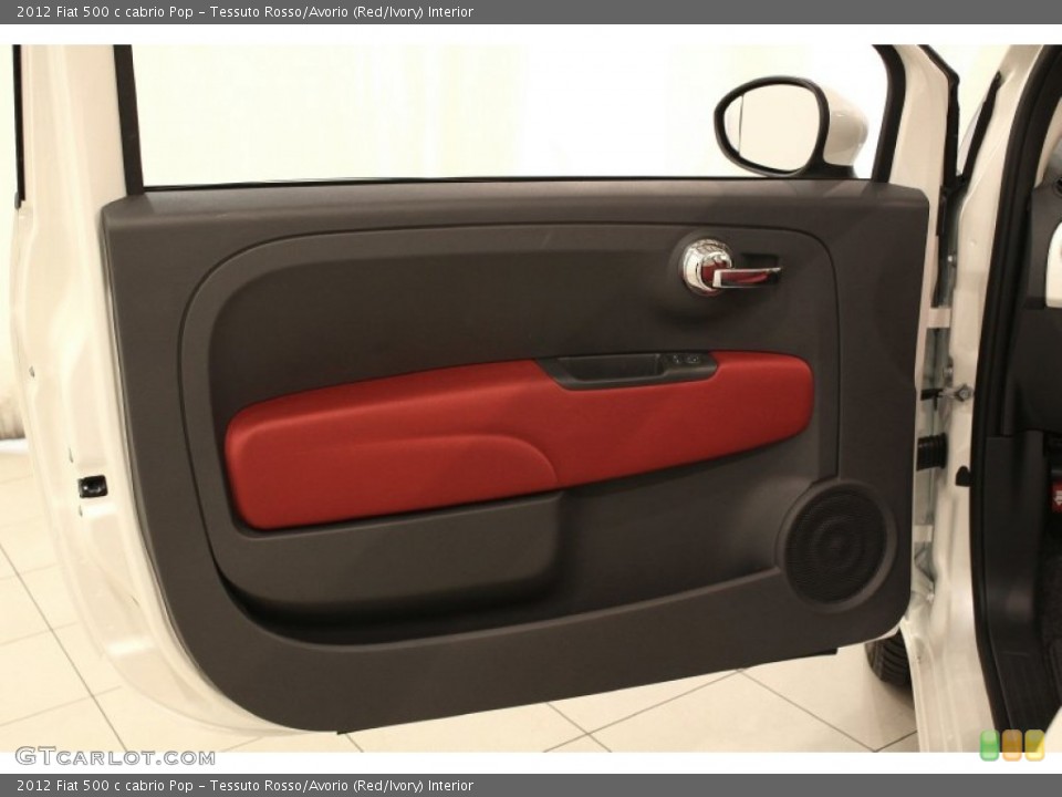 Tessuto Rosso/Avorio (Red/Ivory) Interior Door Panel for the 2012 Fiat 500 c cabrio Pop #71291623