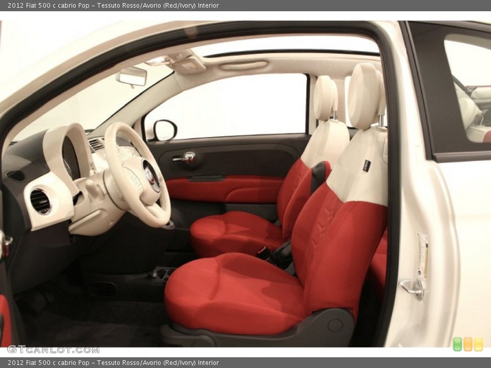 Tessuto Rosso/Avorio (Red/Ivory) Interior Photo for the 2012 Fiat 500 c cabrio Pop #71291632