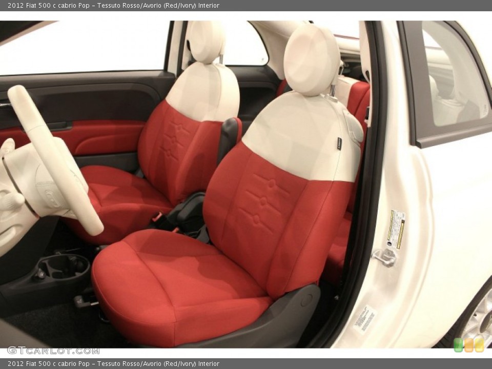 Tessuto Rosso/Avorio (Red/Ivory) Interior Front Seat for the 2012 Fiat 500 c cabrio Pop #71291641