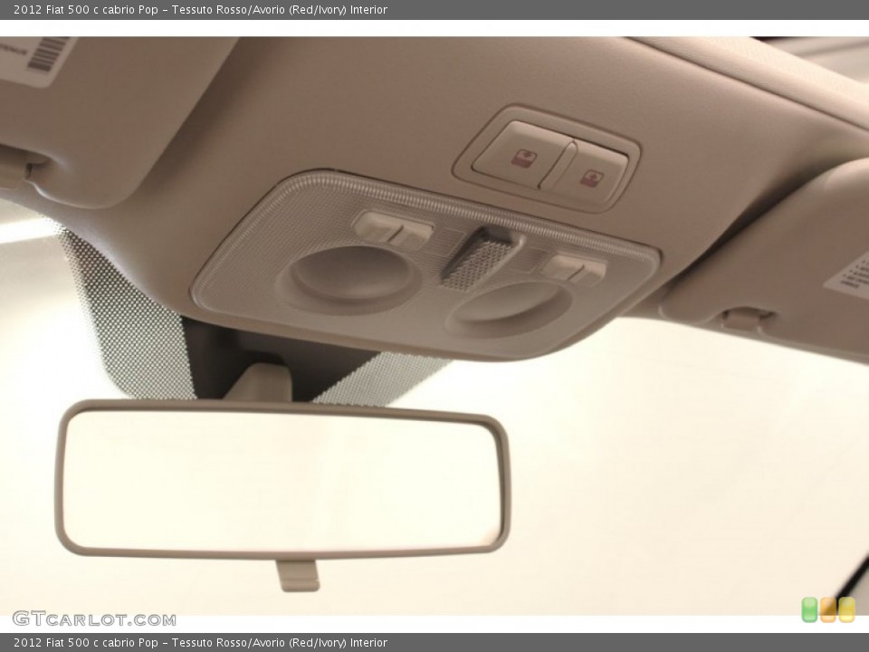 Tessuto Rosso/Avorio (Red/Ivory) Interior Controls for the 2012 Fiat 500 c cabrio Pop #71291695