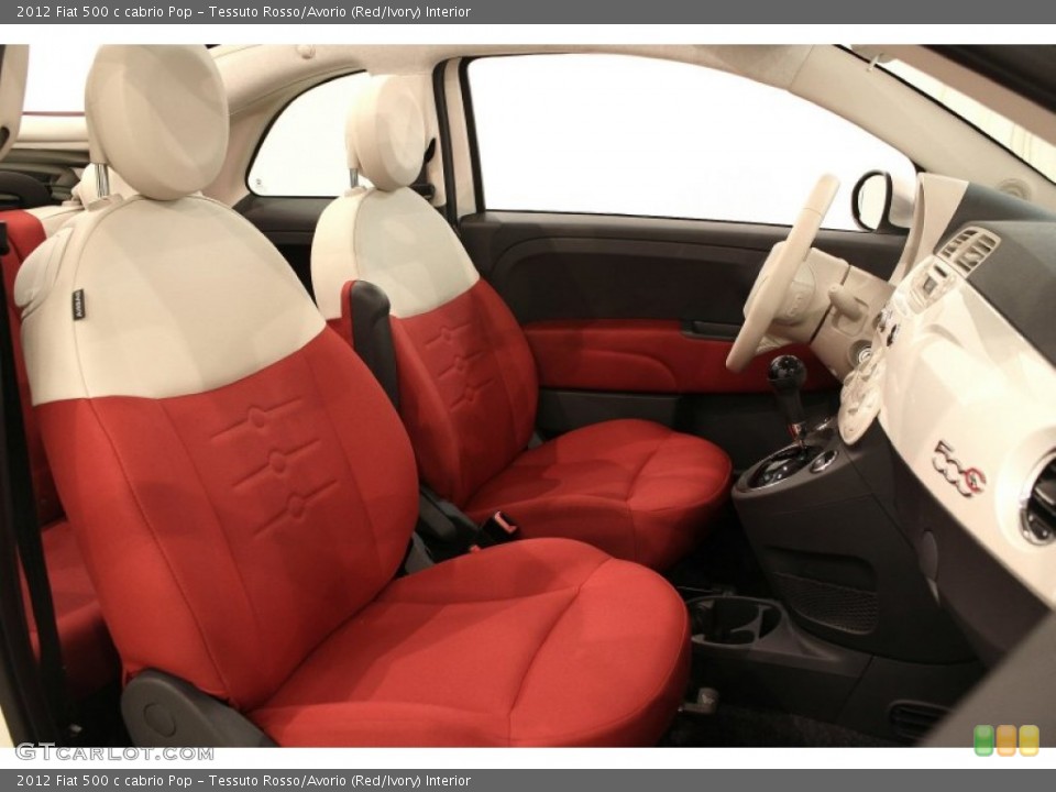 Tessuto Rosso/Avorio (Red/Ivory) Interior Photo for the 2012 Fiat 500 c cabrio Pop #71291743