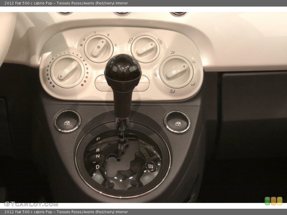 Tessuto Rosso/Avorio (Red/Ivory) Interior Controls for the 2012 Fiat 500 c cabrio Pop #71291787