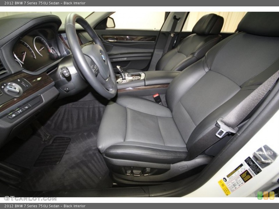 Black Interior Front Seat for the 2012 BMW 7 Series 750Li Sedan #71291815