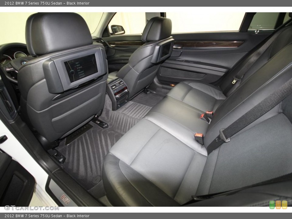 Black Interior Rear Seat for the 2012 BMW 7 Series 750Li Sedan #71292061
