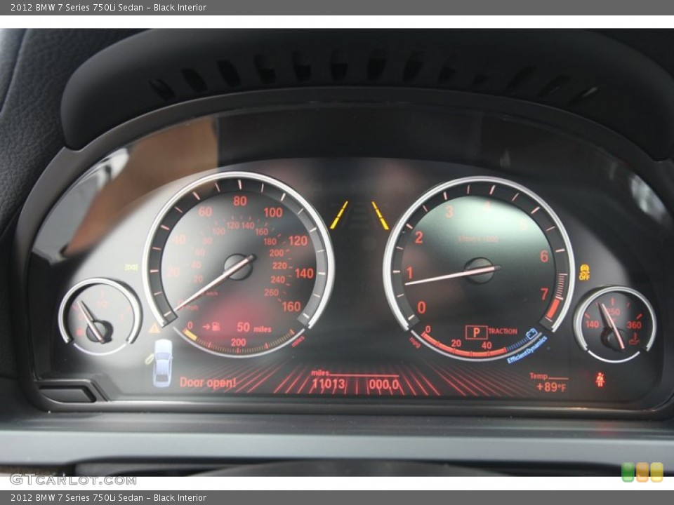 Black Interior Gauges for the 2012 BMW 7 Series 750Li Sedan #71292265