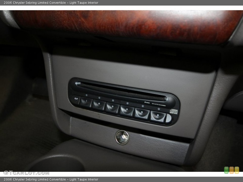 Light Taupe Interior Controls for the 2006 Chrysler Sebring Limited Convertible #71294812